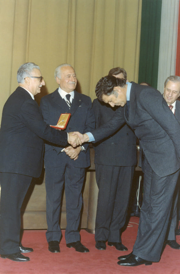 Pietro Catelli e il presidente Leone